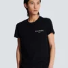 T-shirt med vintage Balmain-logotyp i gel T-shirt med vintage Balmain-logotyp i gel