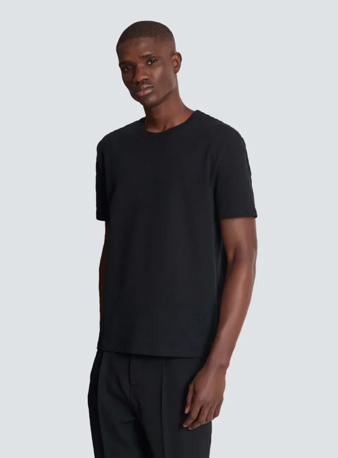 T-shirt med vintage Balmain-logotyp i gel T-shirt med vintage Balmain-logotyp i gel