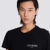 T-shirt med vintage Balmain-logotyp i gel T-shirt med vintage Balmain-logotyp i gel