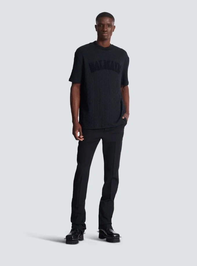 Terry-T-shirt med monogram
