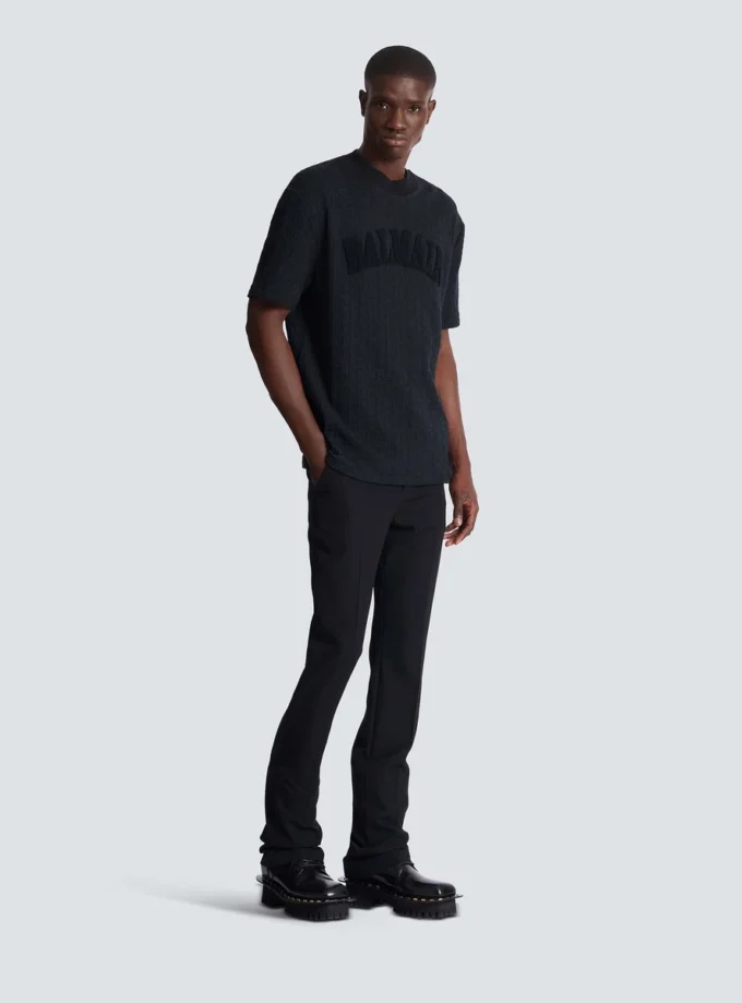 Terry-T-shirt med monogram