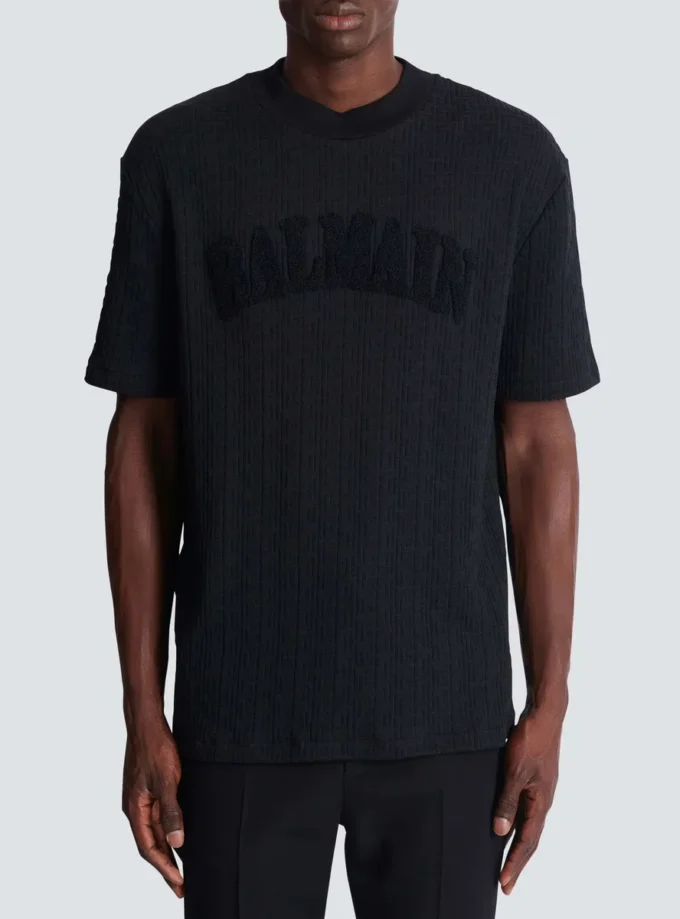 Terry-T-shirt med monogram