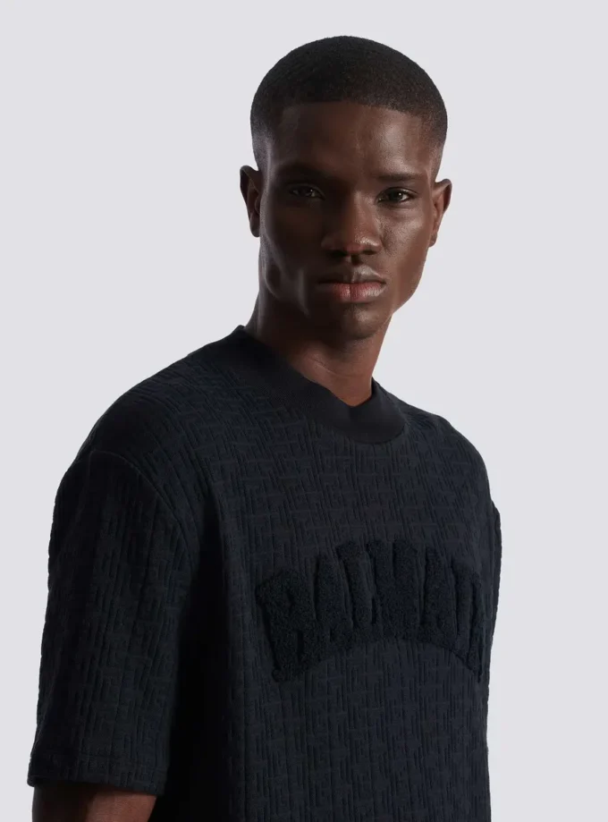 Terry-T-shirt med monogram
