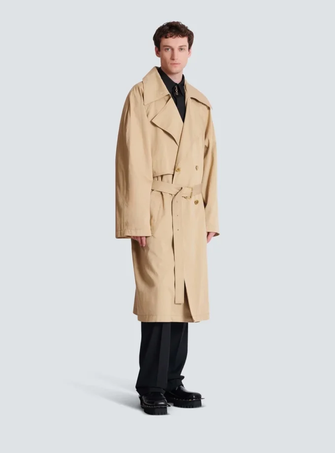 Trenchcoat i bomullscanvas Trenchcoat i bomullscanvas