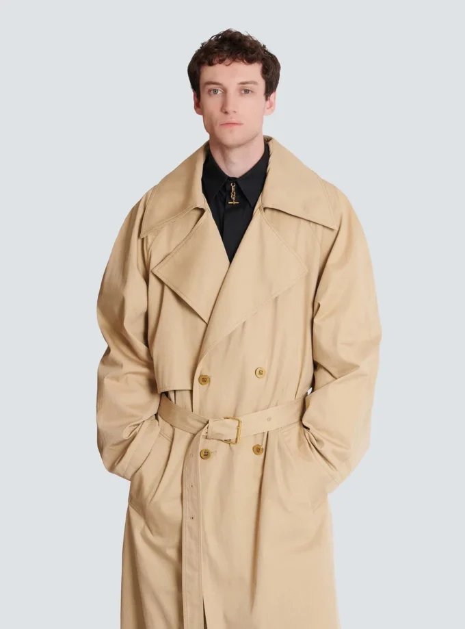 Trenchcoat i bomullscanvas Trenchcoat i bomullscanvas