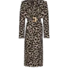 Trenchcoat med bälte i jacquard med leopardmönster Trenchcoat med bälte i jacquard med leopardmönster
