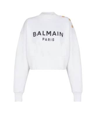 Tryckt Balmain Paris-tröja