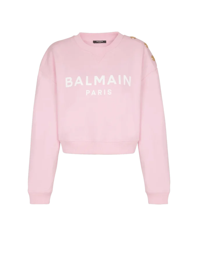 Tryckt Balmain Paris-tröja