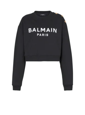 Tryckt Balmain Paris-tröja