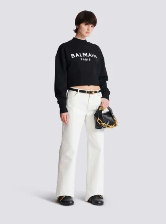 Tryckt Balmain Paris-tröja