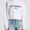 Tryckt Balmain Paris-tröja