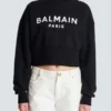 Tryckt Balmain Paris-tröja