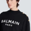 Tryckt Balmain Paris-tröja