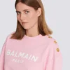 Tryckt Balmain Paris-tröja