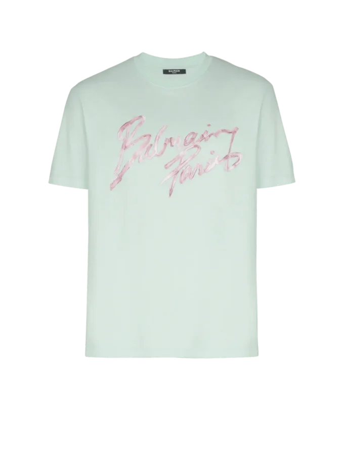 Tryckt bomullst-shirt Tryckt bomullst-shirt