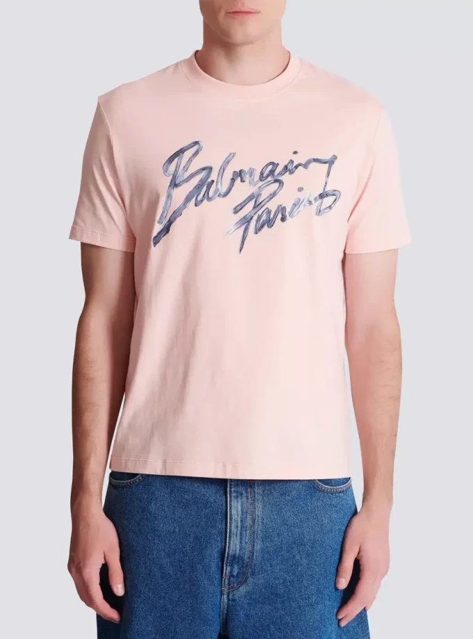 Tryckt bomullst-shirt Tryckt bomullst-shirt