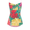 Tryckt crepe de Chine-top med tunna axelband