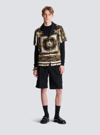 Tryckt pyjamas skjorta med Foulard Chaînes-mönster