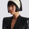 Tryckt sidenbandana med Balmain Chains-mönster