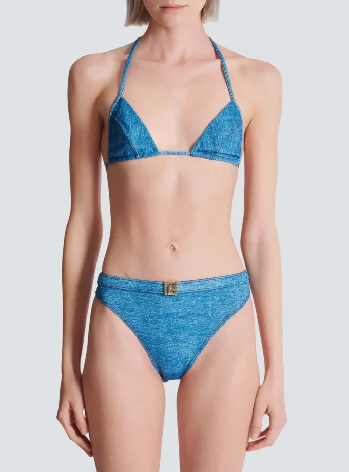 Tvådelad baddräkt i denim