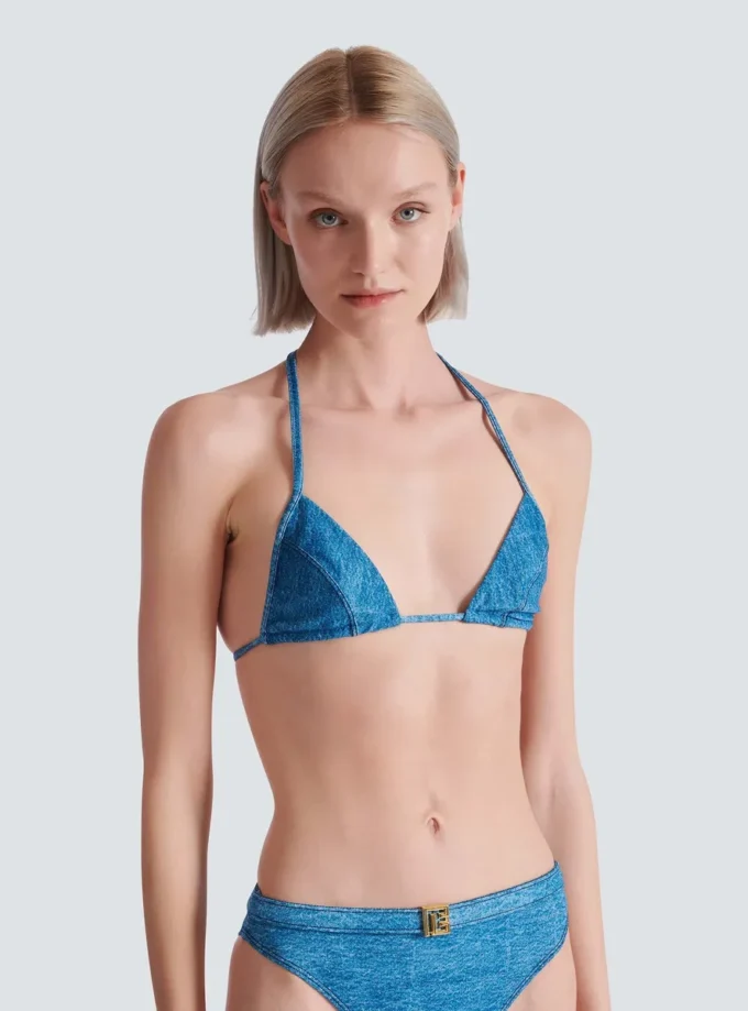 Tvådelad baddräkt i denim