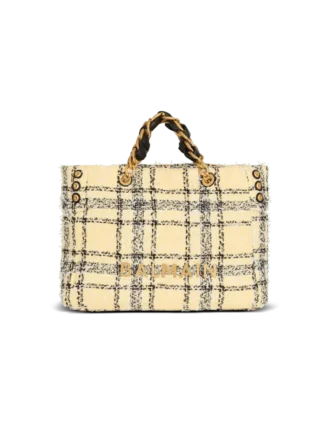 Tygväska i rutig tweed 1945 Tygväska i rutig tweed 1945