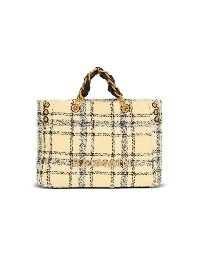 Tygväska i rutig tweed 1945 Tygväska i rutig tweed 1945