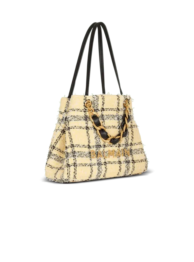 Tygväska i rutig tweed 1945 Tygväska i rutig tweed 1945