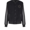 Varsity-tweed- och konstläderjacka Varsity-tweed- och konstläderjacka