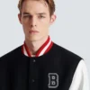 Varsityjacka i ull och konstläder Varsityjacka i ull och konstläder
