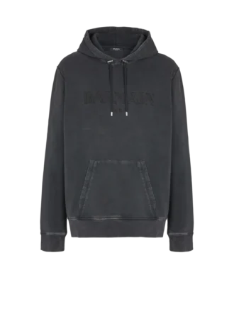 Vintage Balmain broderad hoodie