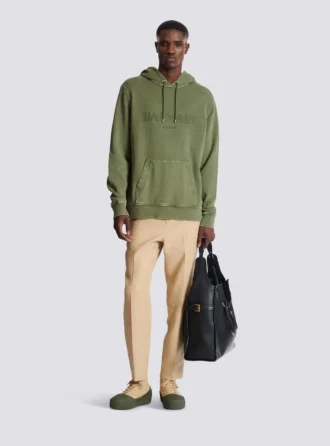 Vintage Balmain broderad hoodie