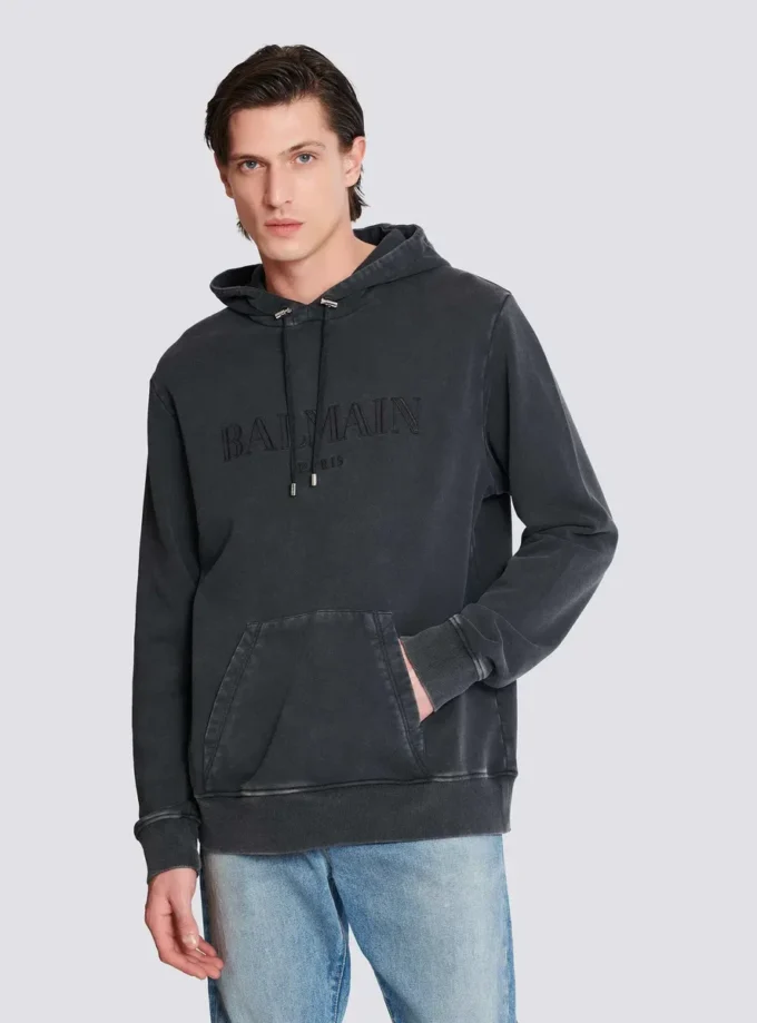 Vintage Balmain broderad hoodie Vintage Balmain broderad hoodie