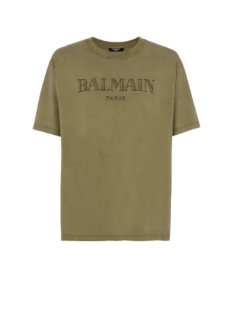 Vintage Balmain-broderad T-shirt