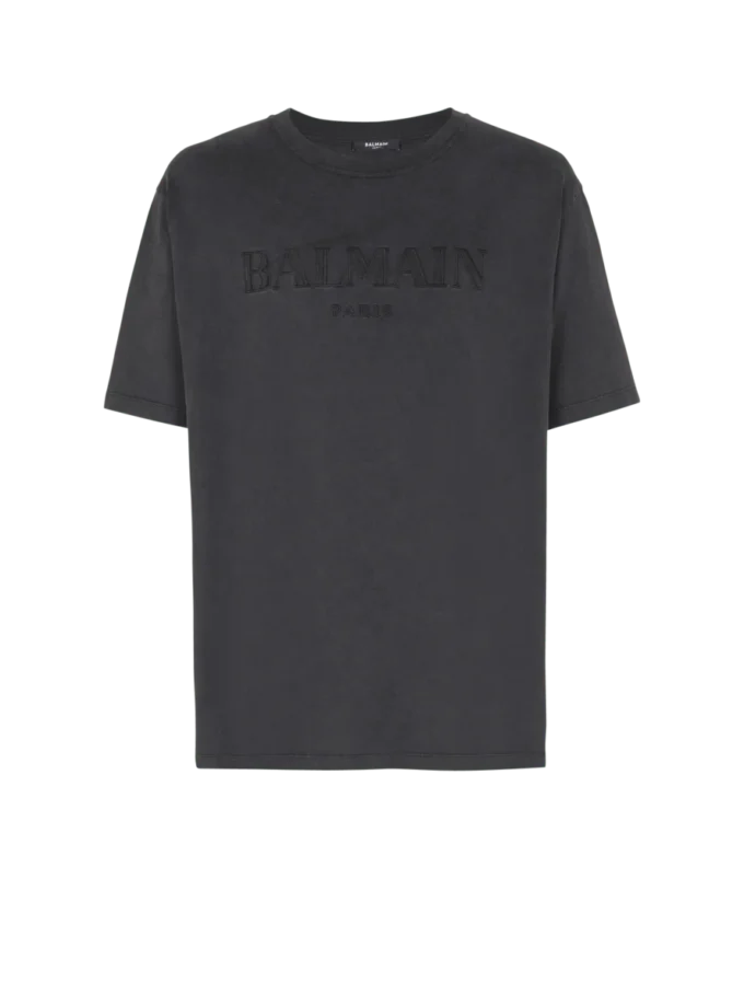 Vintage Balmain-broderad T-shirt Vintage Balmain-broderad T-shirt