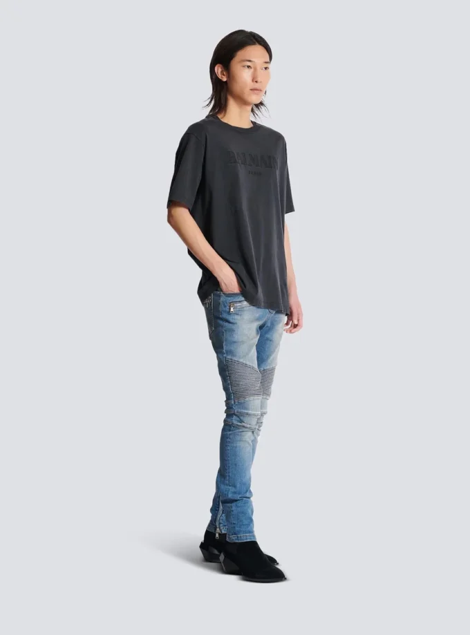 Vintage Balmain-broderad T-shirt Vintage Balmain-broderad T-shirt