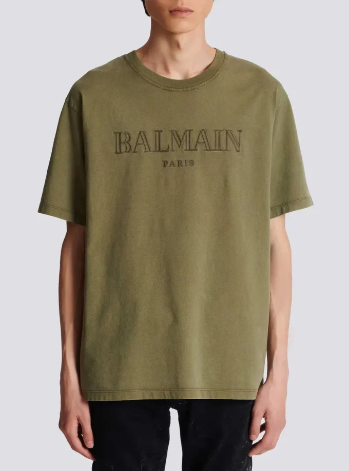 Vintage Balmain-broderad T-shirt Vintage Balmain-broderad T-shirt