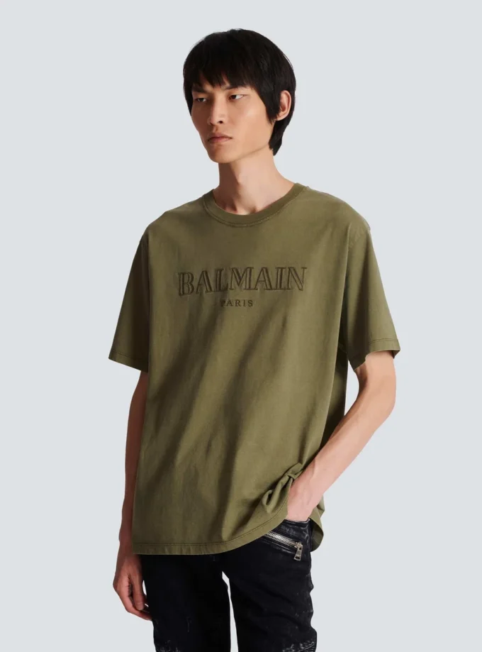 Vintage Balmain-broderad T-shirt Vintage Balmain-broderad T-shirt