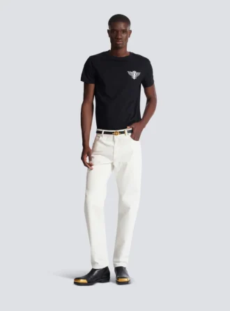 Vita jeans i rak modell