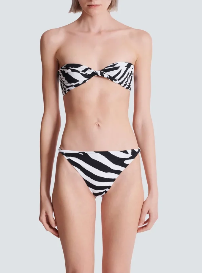 Zebra tvådelad baddräkt