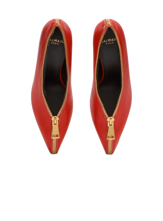 Zip Wedge-pumps i lammskinn