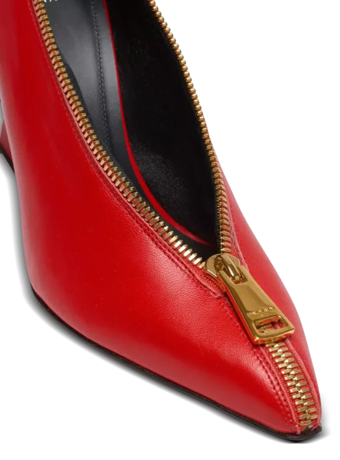 Zip Wedge-pumps i lammskinn