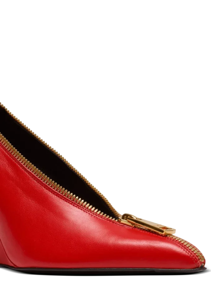 Zip Wedge-pumps i lammskinn